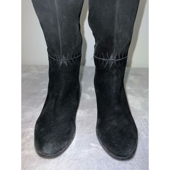 Black Over-the-Knee Women's Boots - Picture 2 of 11